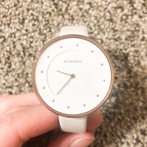 Women’s Skagen Genuine Leather Watch